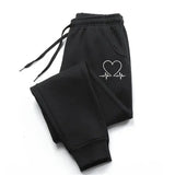 Women's EKG Heart Printed Sweatpants