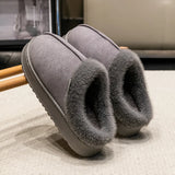 Fluffy Slippers for Men and Women: Winter Anti-Slip Fur Lined House Slippers