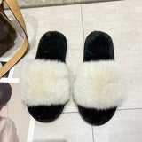 Fluffy Fur Slippers - Fashion Chain Design Women Home Slippers