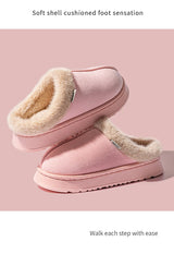 Fluffy Slippers for Men and Women: Winter Anti-Slip Fur Lined House Slippers