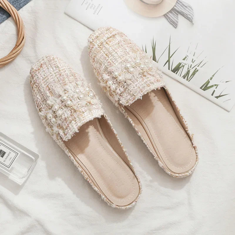 Beige Soft Skin Comfortable All Day Wear Mules