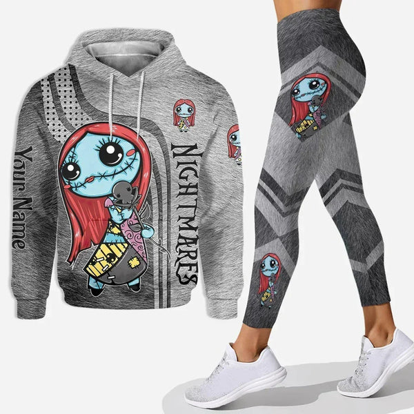 Nightmare Jack Skellington Hoodie and Leggings Yoga Pants Set