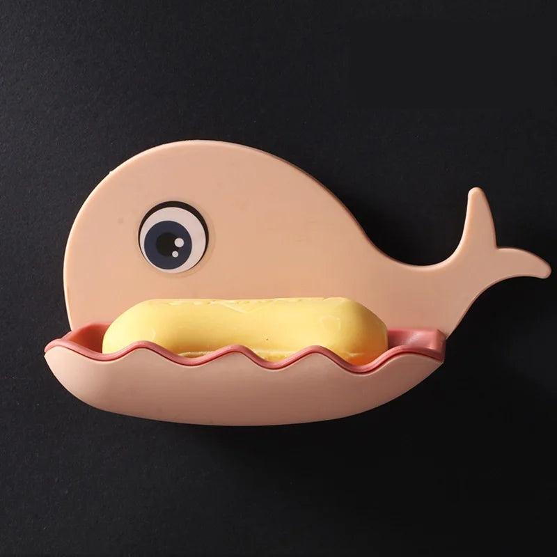 Whale Shape Soap Box Drain Soap Holder Box