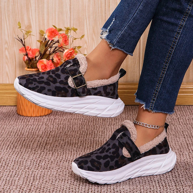 Fashion Leopard Print Wedge Sneakers