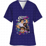 Disney Princess Printed Medical Scrubs