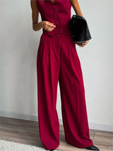 Bornladies Summer Vest And Pants Suit