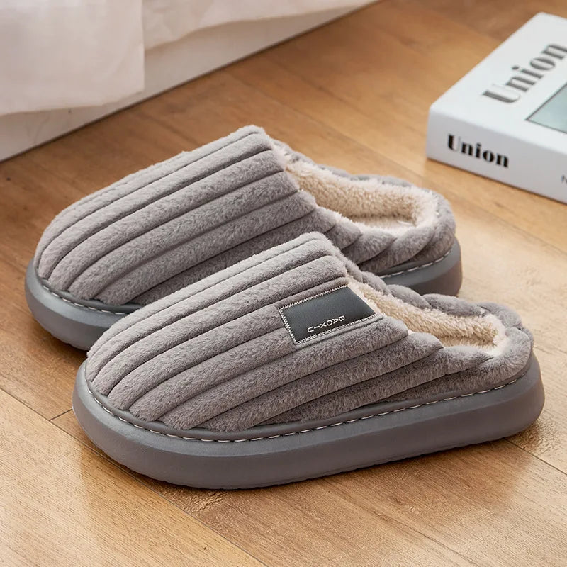 Autumn and Winter Men's Thick Warm Slippers