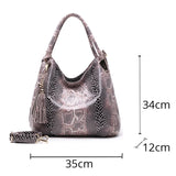 Fashion Snake Pattern Large Capacity Bag