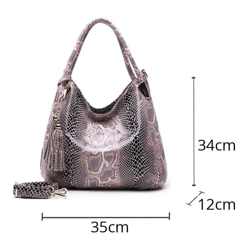 Fashion Snake Pattern Large Capacity Bag