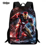 3-PCS Set Cartoon Anime Iron Man Kids School Backpack