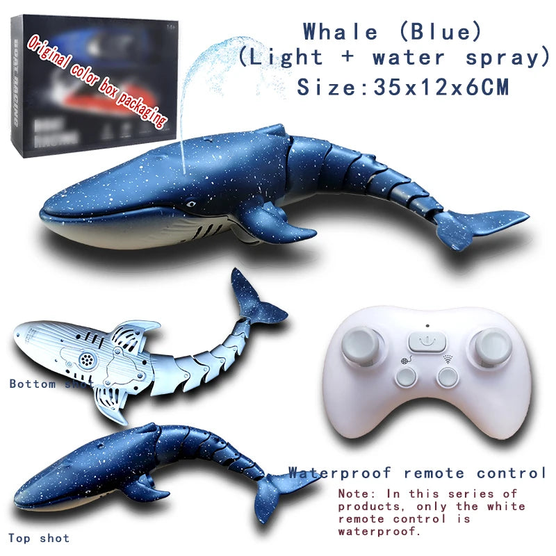 Robot Whale Shark Toy  - Remote Control Swimming Shark