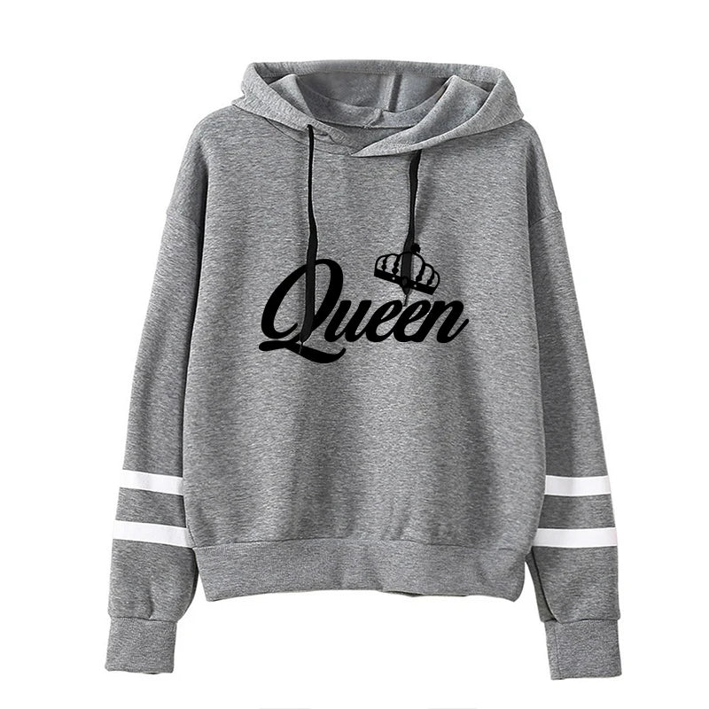 Queen Casual Tracksuit Hoodie + Sweatpants Set