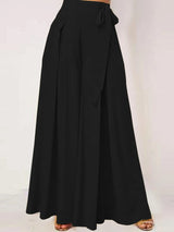 Elegant High Waist Solid Work Trousers