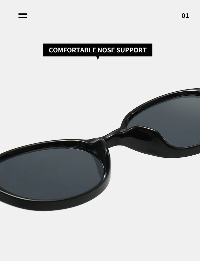 UV400 Retro Small Oval Sunglasses