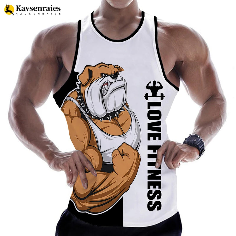 Men's Love Fitness Tank Top - 3D Printed Tank Tops 