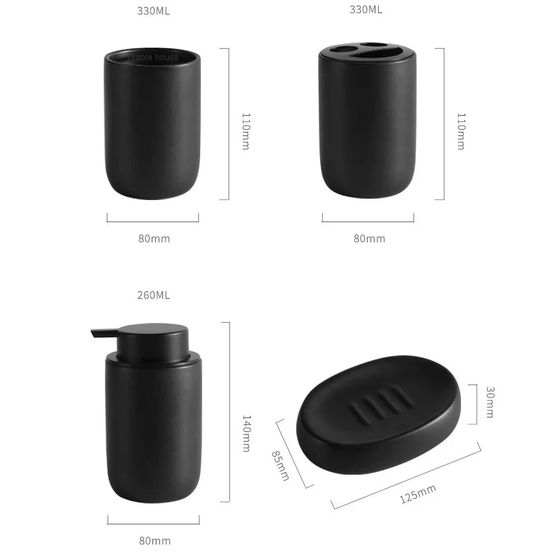 Nordic Ceramic Bathroom Liquid Soap Dispenser