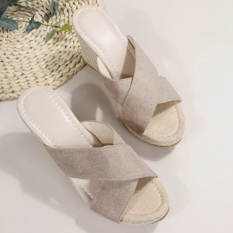 Platform Beach Wedges – Open Toed Rome Slippers