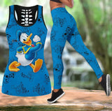 Disney Donald Duck Cutout Tank Top Leggings Yoga Set