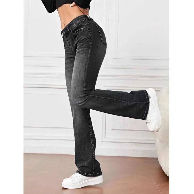 Stretch Slim Straight Denim Jeans