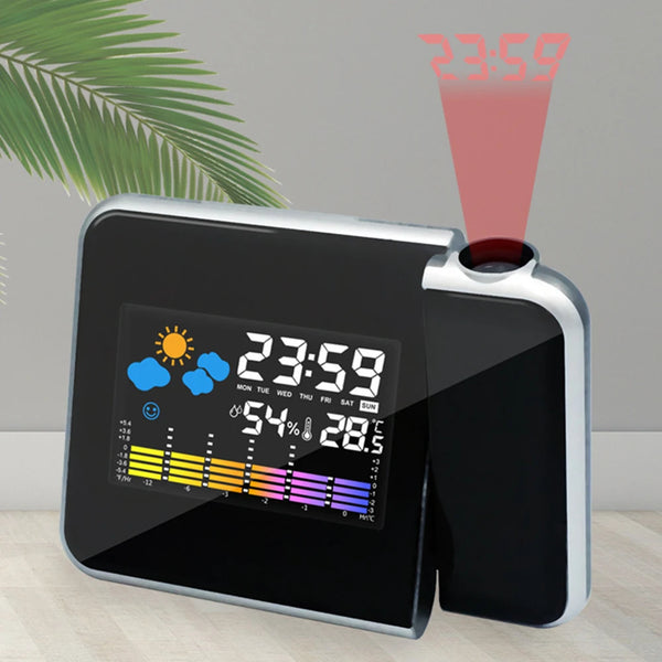 Smart Alarm Clock with Night Backlight Digital LED Projector