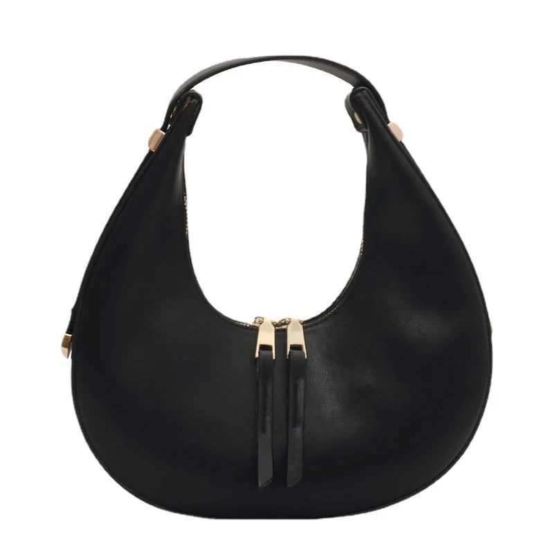 Fashion Design Tote Bag - Luxury Half Moon Hobo Bag