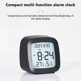 LED Alarm Clock with Backlight and Temperature/Humidity Monitor