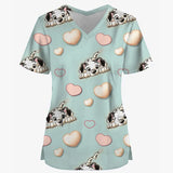 101 Dalmatian Printed Scrub Tops