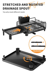 Dish Drying Rack with Drainboard – Expandable Kitchen Rack