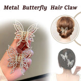 Sweet Pearl Rhinestones Butterfly Hair Clip