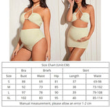 Halter Top Maternity Bikini Set