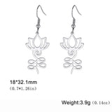 Lotus Flower Drop Earrings