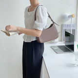 Simple PU Leather Underarm Bag