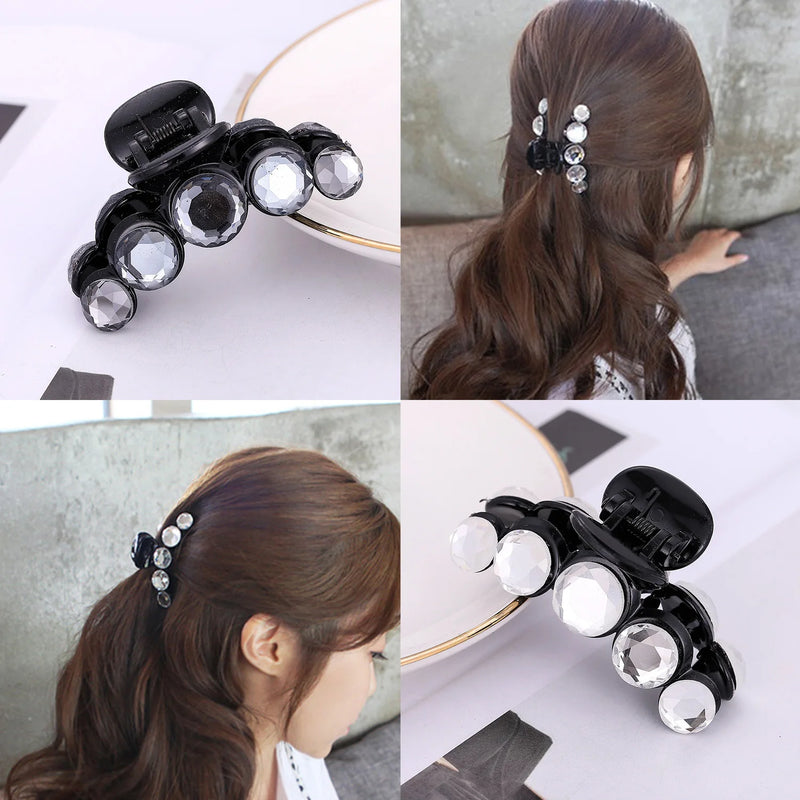 Top Gripper Crystal Rhinestone Pearl Hair Clip