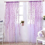 1 Pair Cute Willow Leaf Curtains