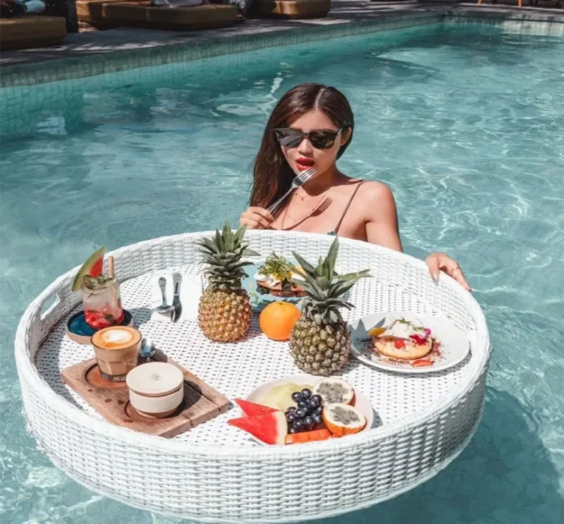 Bali Rattan Swimming Pool Floating Tray