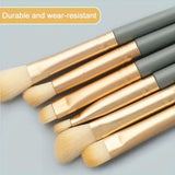 Blue 10PCS Soft-Bristled Makeup Brushes