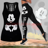 Disney Mickey Mouse Cutout Tank Top + Leggings Yoga Set