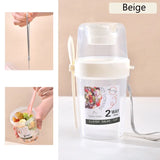 1Pc Breakfast Fruit Oat Yogurt Salad Cup with Lid and Spoon