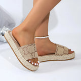 Plum Embroidery Sponge Bottom Casual Fashion Women's Slides