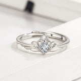 925 Sterling Silver Knight Princess Ring Set