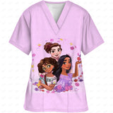 Disney Princess Printed Medical Scrubs