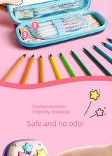 Unicorn Stain-Resistant Pink Pencil Case