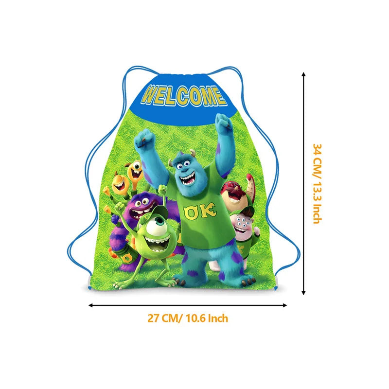 Monster University Theme Drawstring Backpack