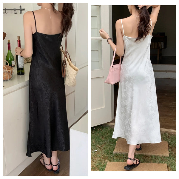 Long Satin Slip Dress