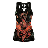 Gothic Dragon 3D Printed Tank Top+Legging Yoga Set