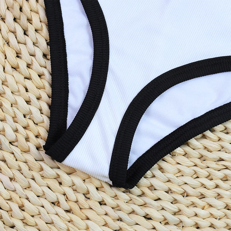 Ribbed Two-piece Bathing Suits - Summer Bikini Set