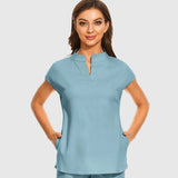 Fashion Stand Collar Scrub Tops for Women - Medical Uniforms