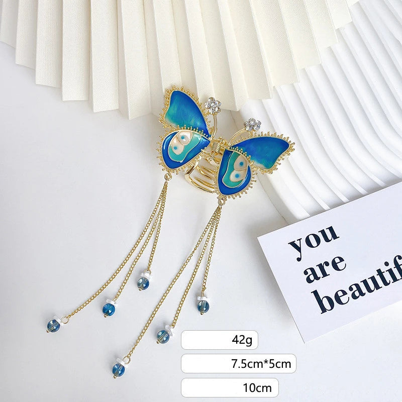 Butterfly Pearl Tassel Hairpin