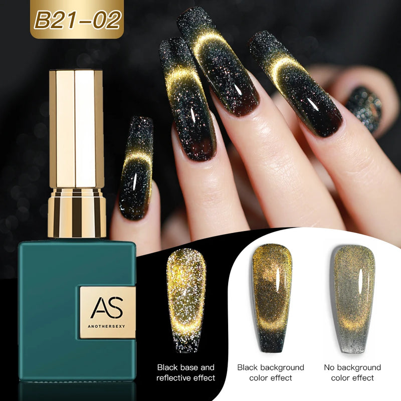 9D Cat Eye Gel Nail Polish - Magnetic Galaxy Effect Nail Gel