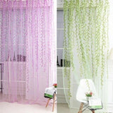 1 Pair Cute Willow Leaf Curtains